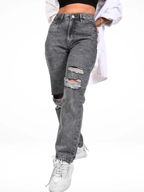 Dirty Denim SmokeRush Distressed Straight Jeans | Jeans